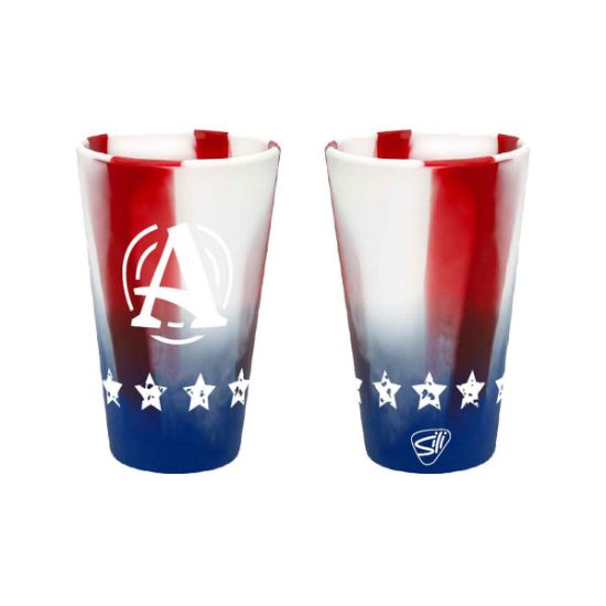 Picture of Silipint Silicone 16 oz Stars and Stripes Pint Glass